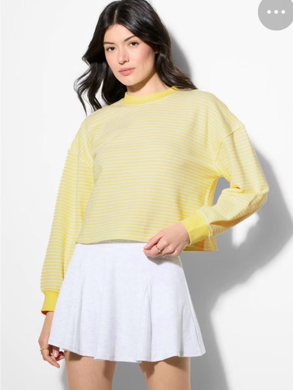 SET: Wild Fable/Target French Terry Sweatshirt AND Shorts Lemon Yellow, Smal